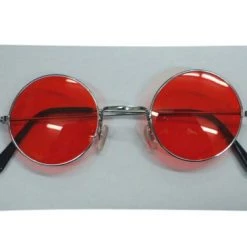 Carnival Hippy Circle Red & Black Glasses