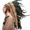 Interalia Brown And Black Indian Feather Headdress Cowboy & Western