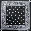 Hurly-Burly (b) Black With White Paisley Bandana Bandanas