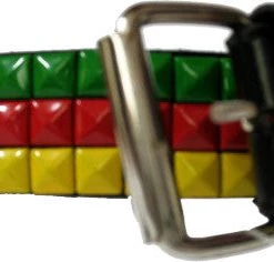 Hurly-Burly Belts & Harnesses Rastafarian Coloured Studded Belt