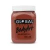Global Colours Brown Global Body Art Face And Body Paint 200ml Hair & Beauty