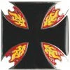 Hurly-Burly (D) Iron Cross With Flame Belt Buckle