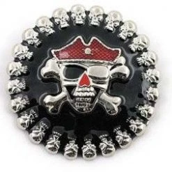 Hurly-Burly Pirate Skull & Crossbones Belt Buckle