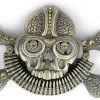Hurly-Burly Skull & Crossbones With Bullet Necklace Belt Buckle
