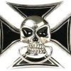 Hurly-Burly Skull In Iron Cross Belt Buckle