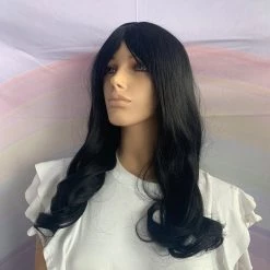 Bell's Wigs Black Mid Length Curly Wig