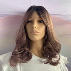 Bell's Wigs Soft Purple Shoulder Length Curly Wig