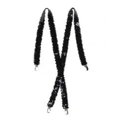Trademart Black Sequin Suspenders