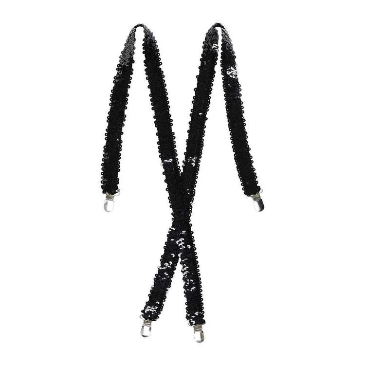Trademart Black Sequin Suspenders 3 Trademart Black Sequin Suspenders