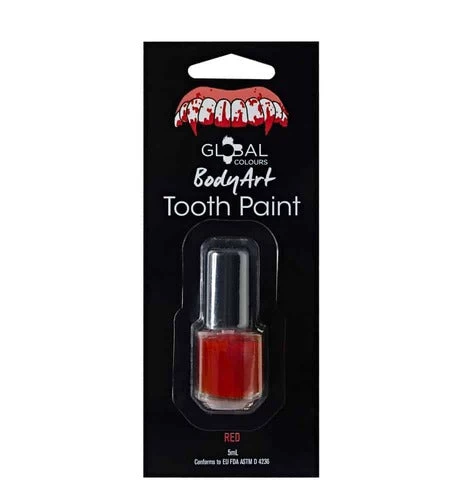 Global Colours Global Red Tooth Paint 5mL Special FX Makeup 3 Global Colours Global Red Tooth Paint 5mL Special FX Makeup