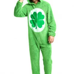 Hurly-Burly Lucky Green Bear Onesie