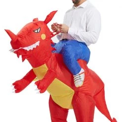 AnneCart Animals And Insects Inflatable Red Ride On Dragon Costume