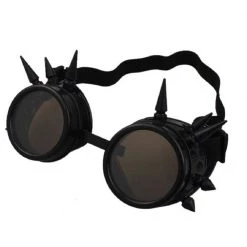 Malltop Black Steampunk Goggles With Spikes