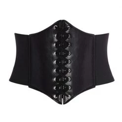 Jacky Wang Plus Size Black Corset Belt