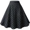 Malltop Skirts 1950's Black Polka Dot Circle Skirt