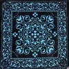 Hurly-Burly (b) Black With Baby Blue Print Bandana Bandanas