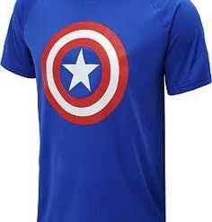 Hurly-Burly (t) Blue Captain America T-Shirt T-Shirts