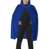 Hurly-Burly Blue Velvet Hooded Cape