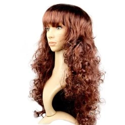 Malltop Curly Brown Party Wig