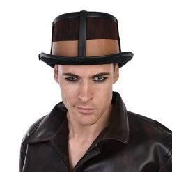 TomFoolery Brown And Black Steampunk Top Hat (II)