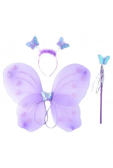 Trademart Festival Wear Purple Fairy Wings Kit 3 Trademart Festival Wear Purple Fairy Wings Kit