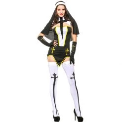 Hurly-Burly Sexy Nun Costume Adults