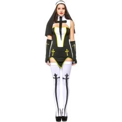 Hurly-Burly Sexy Nun Costume Adults
