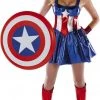 AnneCart Superheros & Villians Women Captain America Costume