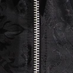 AnneCart Classic Black Zip Jacquard Overbust Corset Plus Size 8 AnneCart Classic Black Zip Jacquard Overbust Corset Plus Size