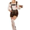 Hurly-Burly Celebrations Women's Short Brown Lederhosen
