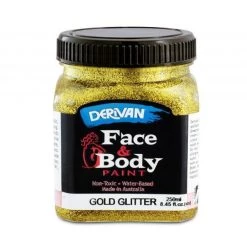 Dormar Derivan Face & Body Paint - Gold Glitter Facepaint