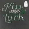 Hurly-Burly Saint Patrick's Day Kiss Me For Luck Ladies Singlet
