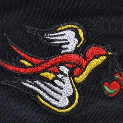 Hurly-Burly (D) Black Shrug With Swallows Outerwear