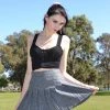 Thailand Grey Plaid Skirt Skirts