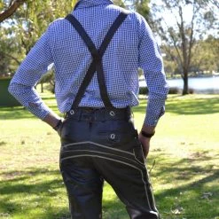 Hurly-Burly Long Authentic Leather German Lederhosen Oktoberfest Costumes And Accessories