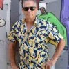 Hardwood Dress Shirts Navy Tropical Banana Print Botton Down