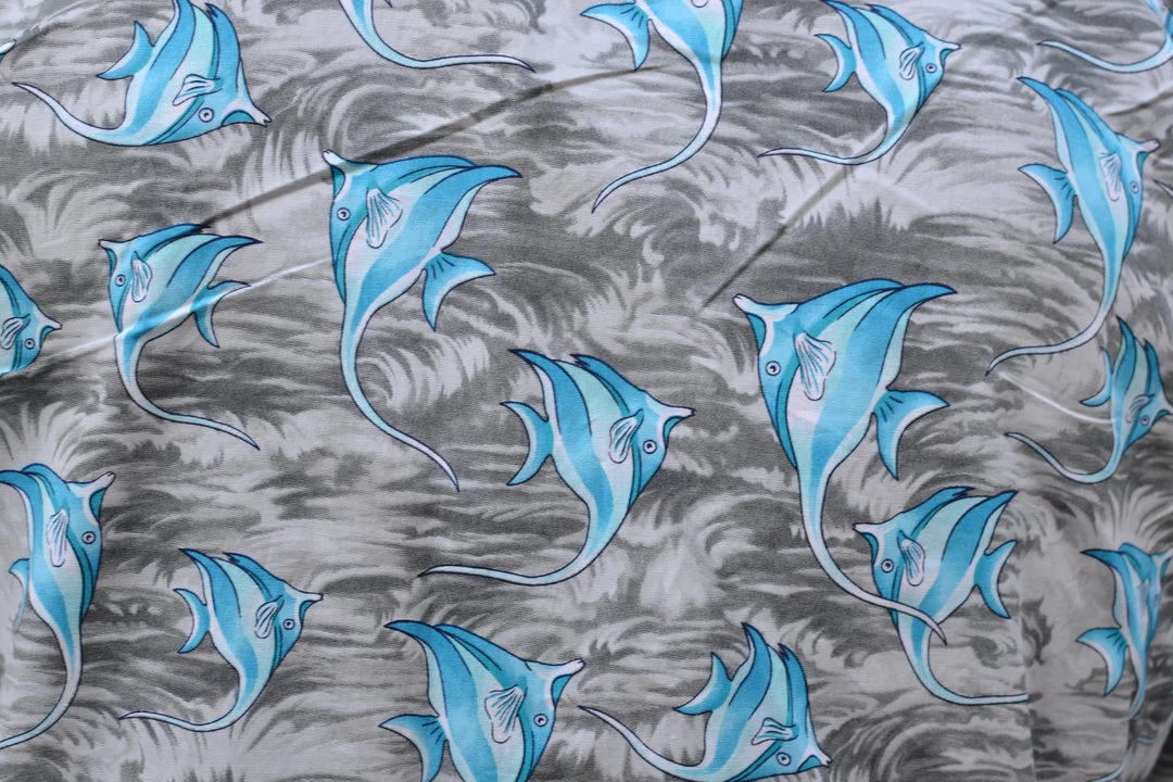 Hardwood Grey And Blue Angelfish Print Button Down Shirt Dress Shirts 4 Hardwood Grey And Blue Angelfish Print Button Down Shirt Dress Shirts