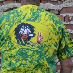 Hurly-Burly (D) Bright Bob Marley Cartoon T-Shirt T-Shirts