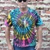 Thailand Tie Dye Black And Colour T-Shirt