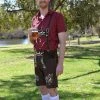 Hurly-Burly Deep Brown Authentic Embroidered Leather German Lederhosen