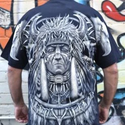 Hurly-Burly (D) American Indian Short Sleeved T-Shirt T-Shirts