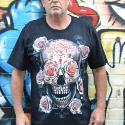 Hurly-Burly (D) Day Of The Dead Skull T-Shirt