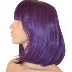 Bell's Wigs Deluxe Dark Purple Bob Wig