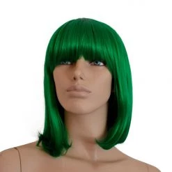 Bell's Wigs Deluxe Bright Green Bob Wig