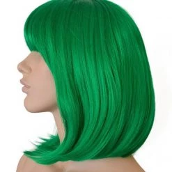 Bell's Wigs Deluxe Bright Green Bob Wig