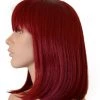 Bell's Wigs Deluxe Deep Red Bob Wig