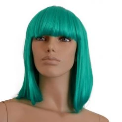 Bell's Wigs Deluxe Aqua Green Bob Wig
