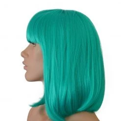 Bell's Wigs Deluxe Aqua Green Bob Wig