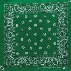 Hurly-Burly (b) Bandanas Dark Irish Green Paisley Bandana