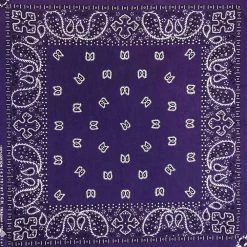 Hurly-Burly (b) Dark Purple Paisley Bandana Bandanas